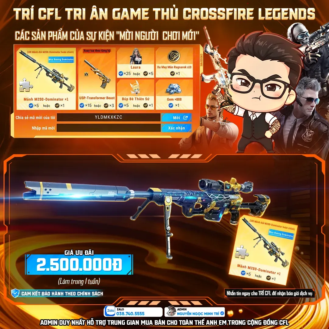 Dịch Vụ Nhận M200 Dominator Crossfire Legends Giá Rẻ Uy Tín